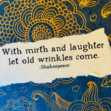 Load image into Gallery viewer, Card Bday 5 Shakespeare with mirth and laughter