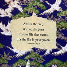 Load image into Gallery viewer, Card Bday7 Lincoln- the life in your years