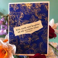Load image into Gallery viewer, Card Bday 5 Shakespeare with mirth and laughter