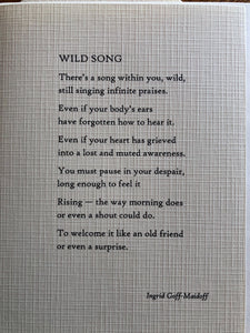 Wild Song - Poems by Ingrid Goff-Maidoff