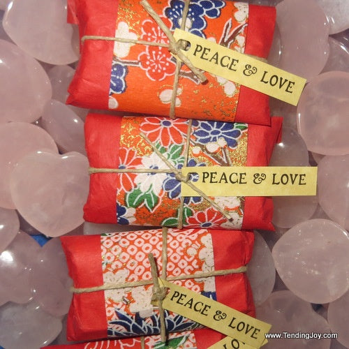 Peace & Love Heart Stone