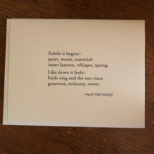 Poetry Cards- Classic